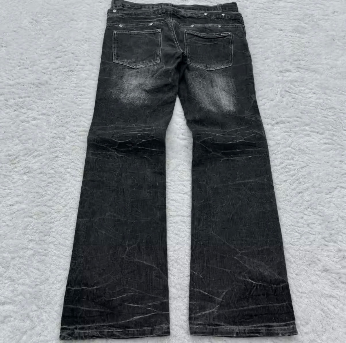 BLACK FADED CINCH DENIM