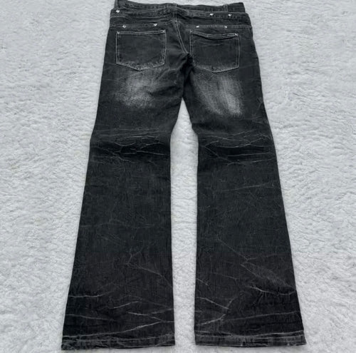 BLACK FADED CINCH DENIM