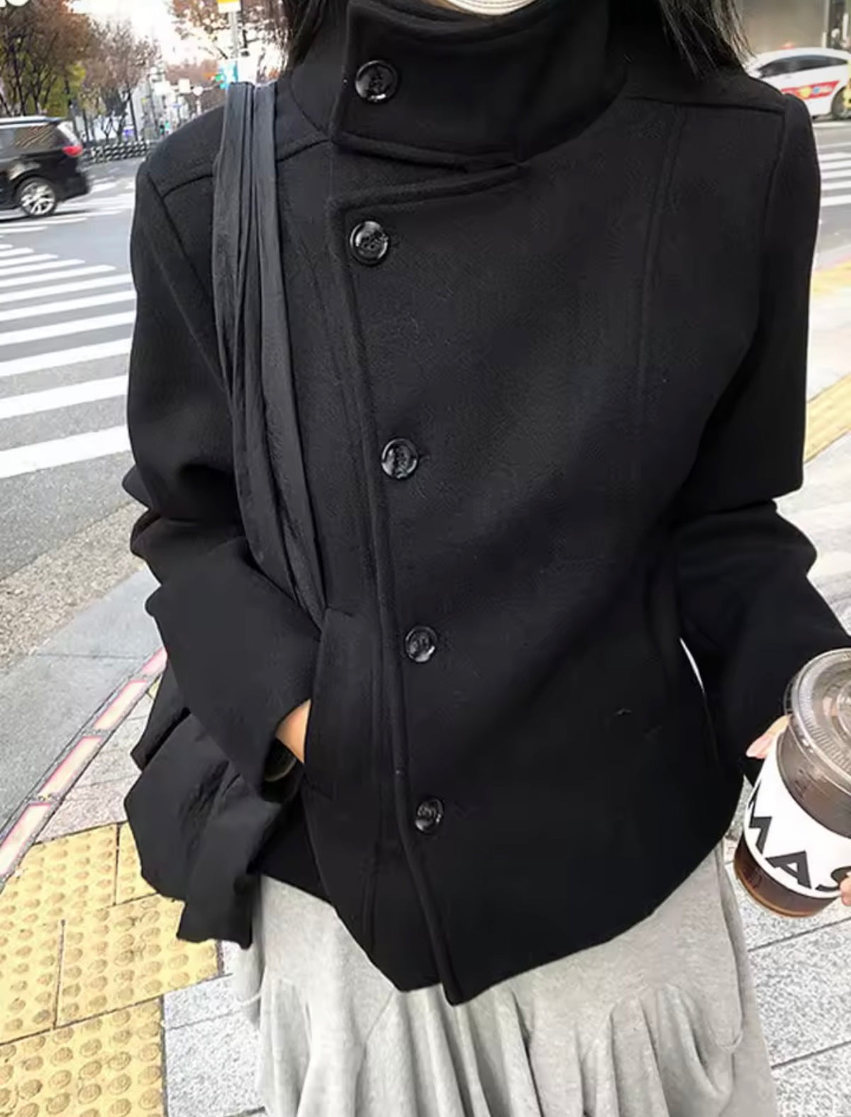 ASYMMETRICAL CAFE JACKET