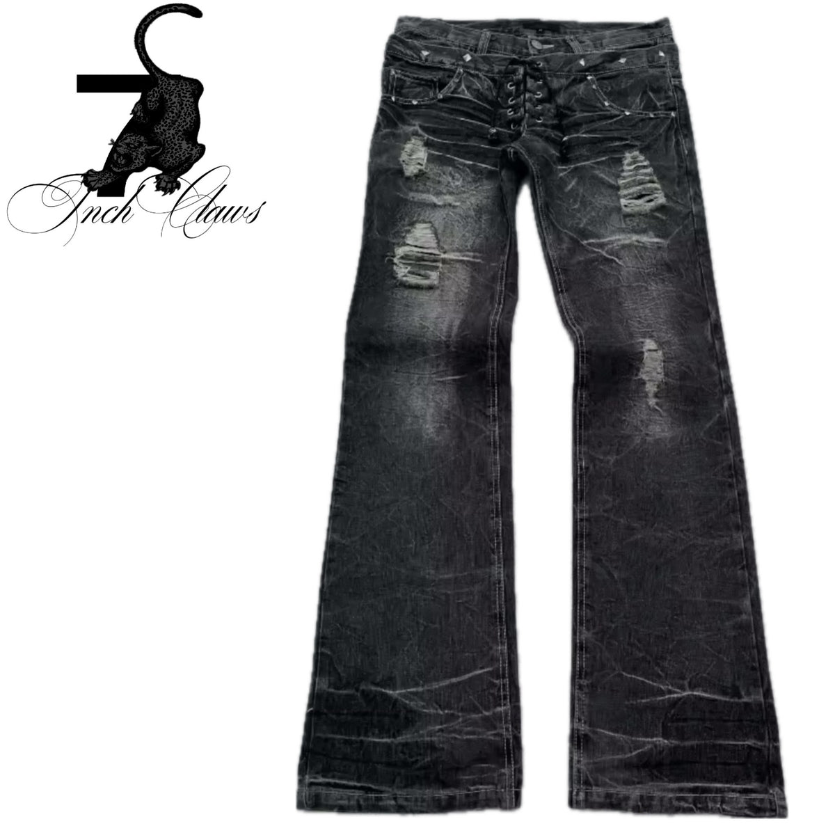 BLACK FADED CINCH DENIM
